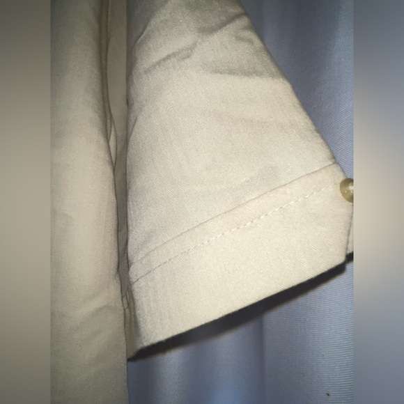 Cubavera Men's Sz L Button Front Short Sleeve Polyester Rayon Tan Shirt NWT - Picture 5 of 6